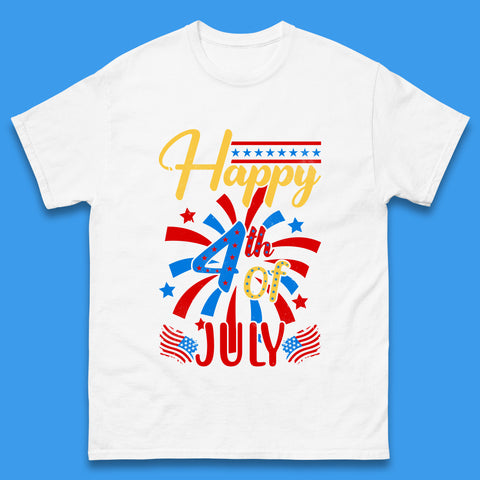 Happy 4th Of July USA Independence Day Celebration Patriotic Mens Tee Top