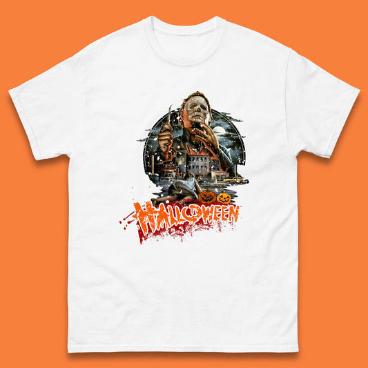 Halloween II The Nightmare Isn't Over Vintage Halloween Movie Poster Micheal Myers Horror Character Mens Tee Top