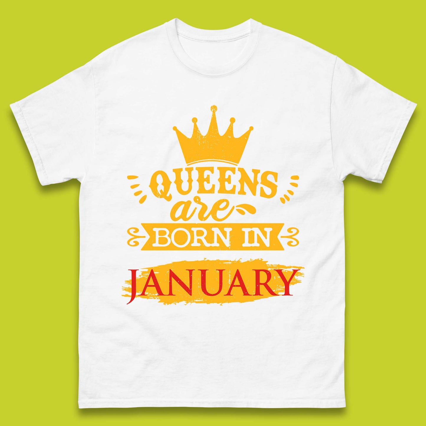 Queens Are Born In January Mens T-Shirt