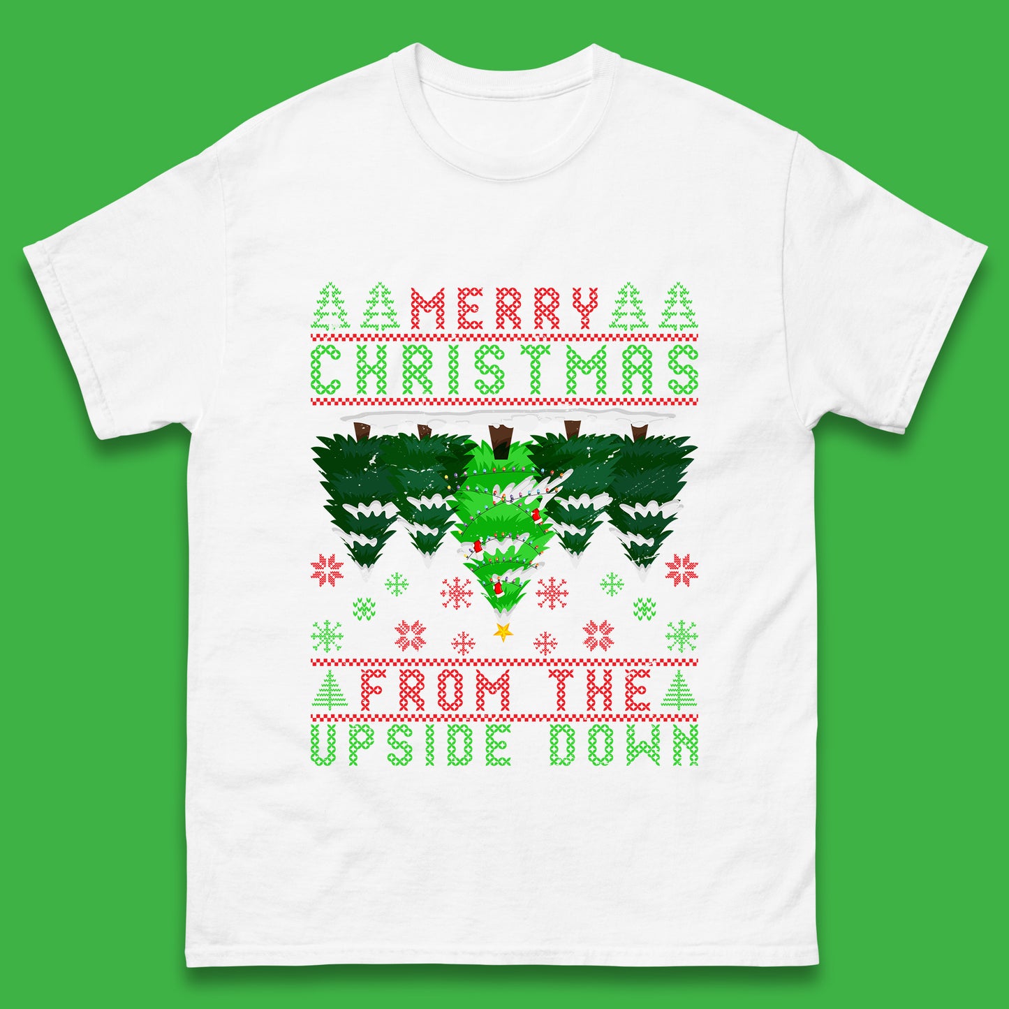 merry christmas from the upside down tree t shirt