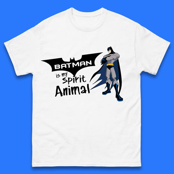 Batman Is My Spirit Animal DC Comics Batman Basic Logo Superhero Dc Movie Character Mens Tee Top