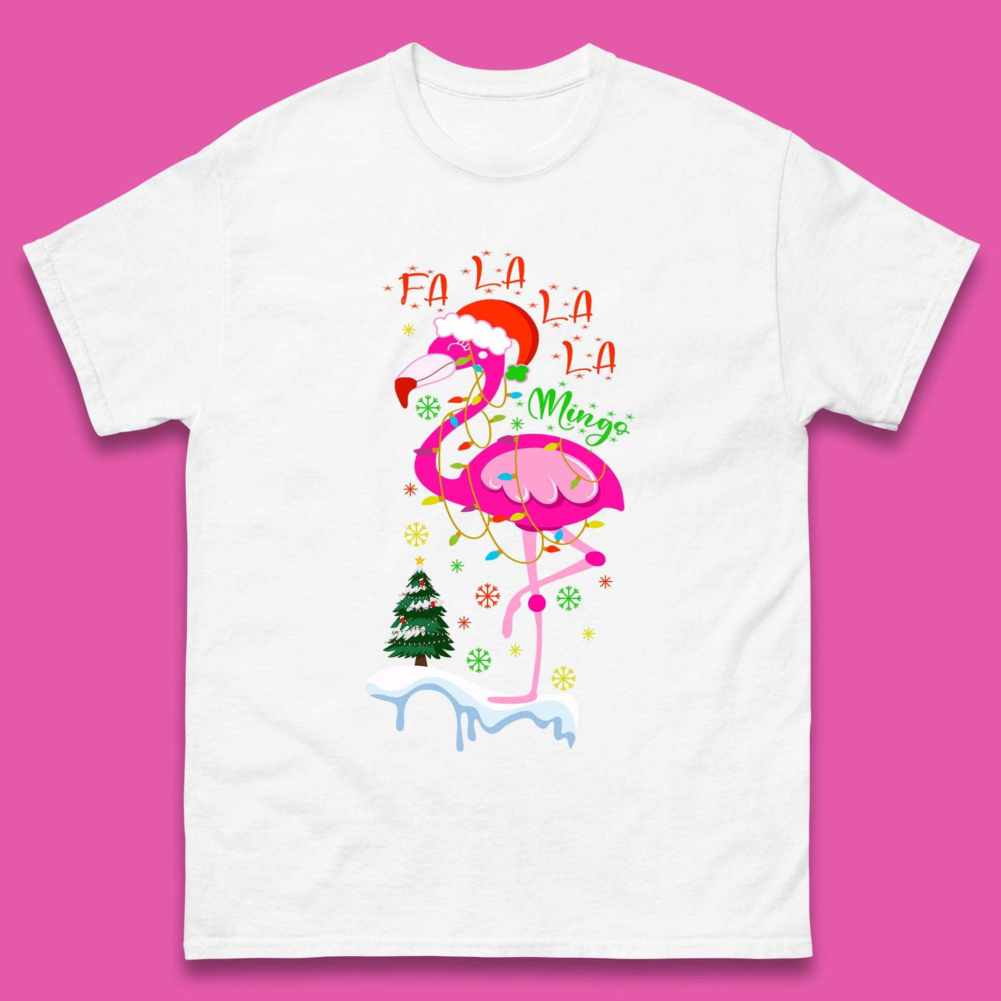 flamingo christmas t shirt