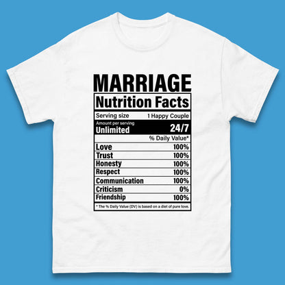 Marriage Nutrition Facts Mens T-Shirt
