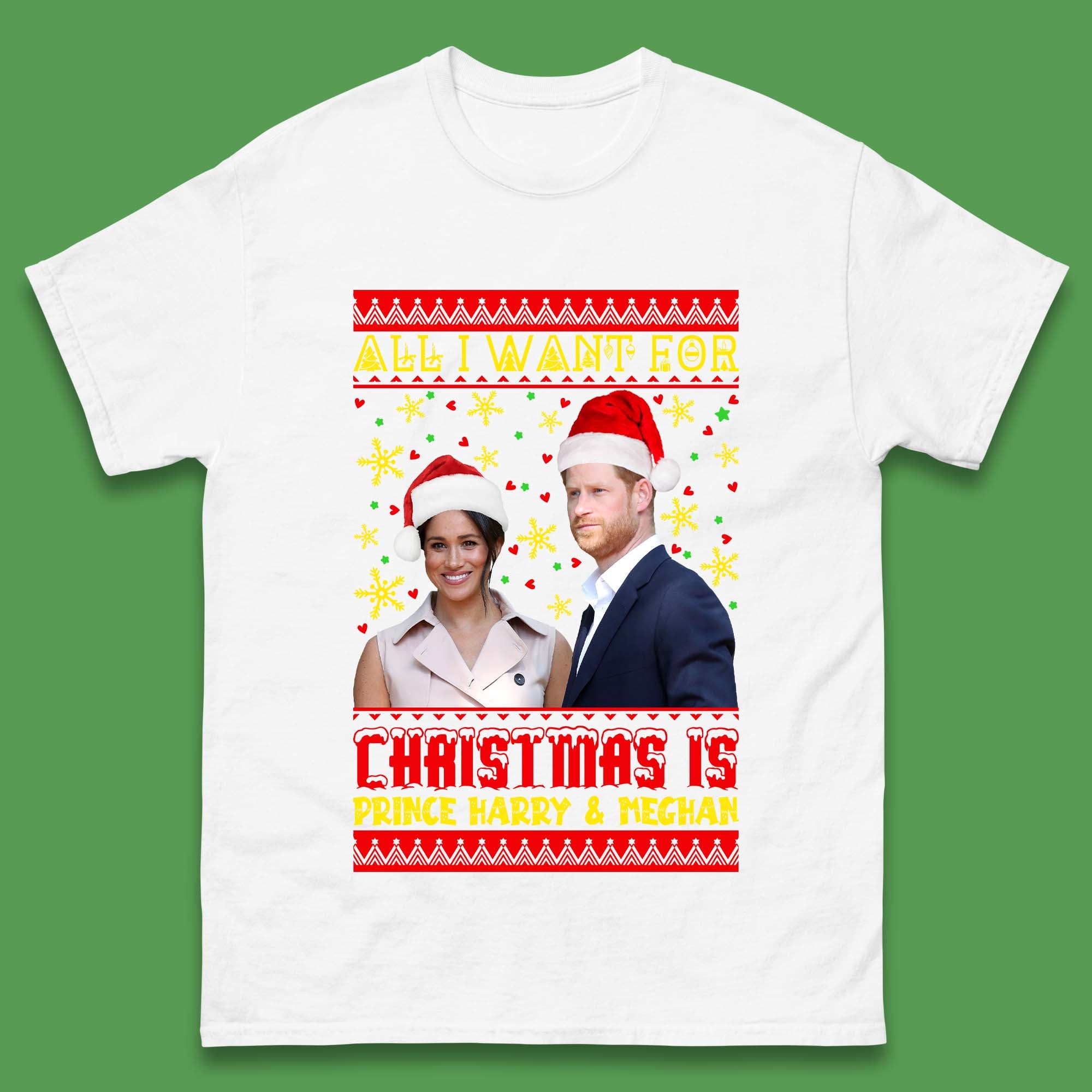 Prince Harry & Meghan Christmas Mens T-Shirt