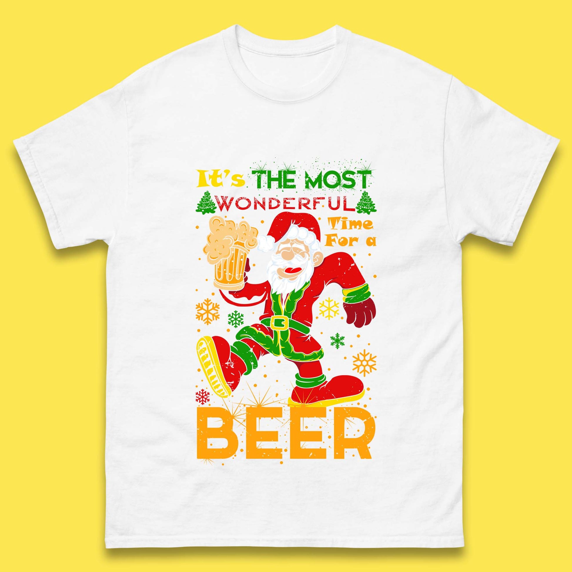 santa drink beer t shirt