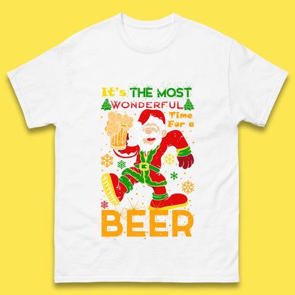 santa drink beer t shirt