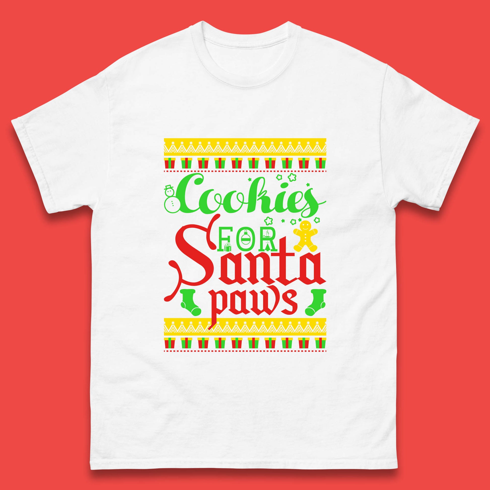 christmas cookies for santa paws t shirt
