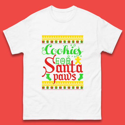 christmas cookies for santa paws t shirt