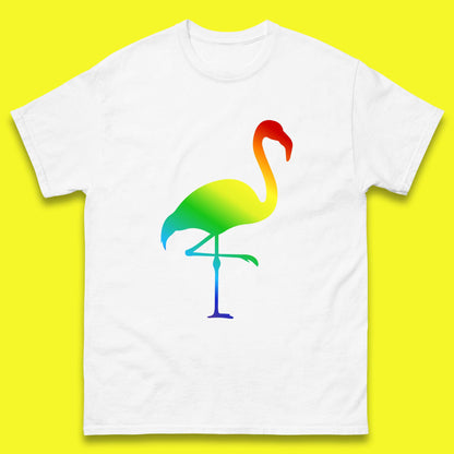 Rainbow Flamingo LGBTQ Gay Rights Pride Parade LGBT Flamingo Lovers Mens Tee Top