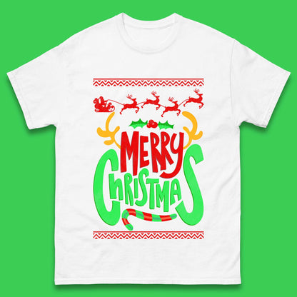 christmas reindeer antlers t shirt