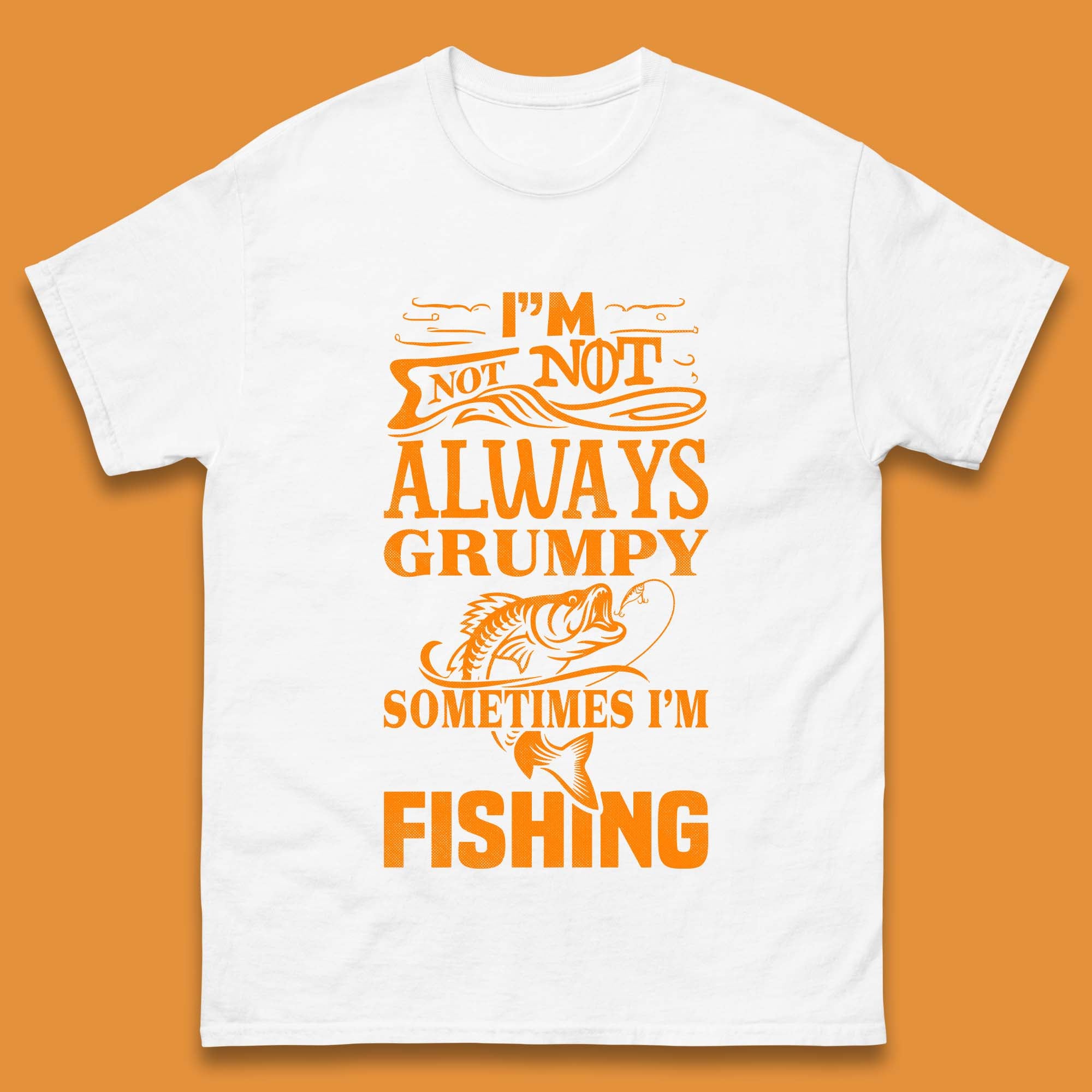 Funny Fishing T-Shirts UK | Shop Grumpy Fisherman Clothing For Sale M / White