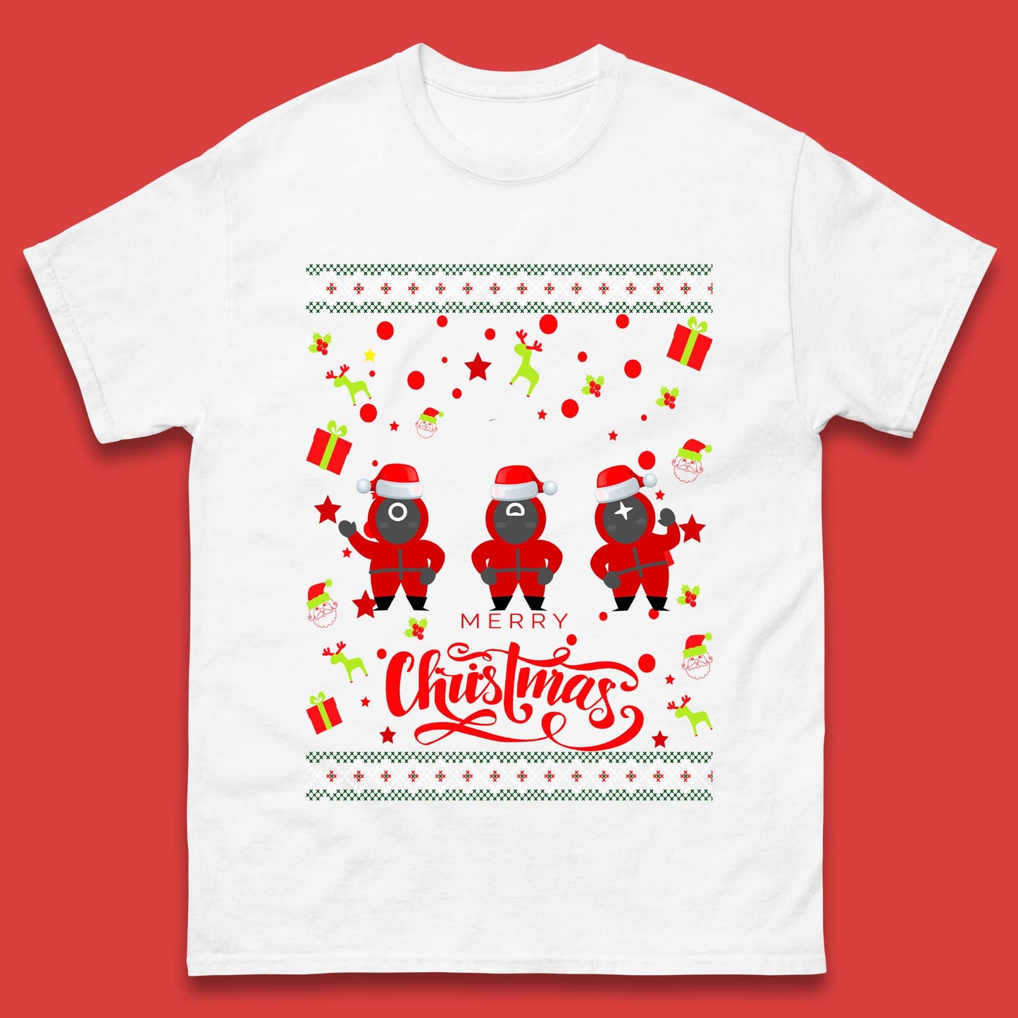 Squid Game Guards Christmas Mens T-Shirt