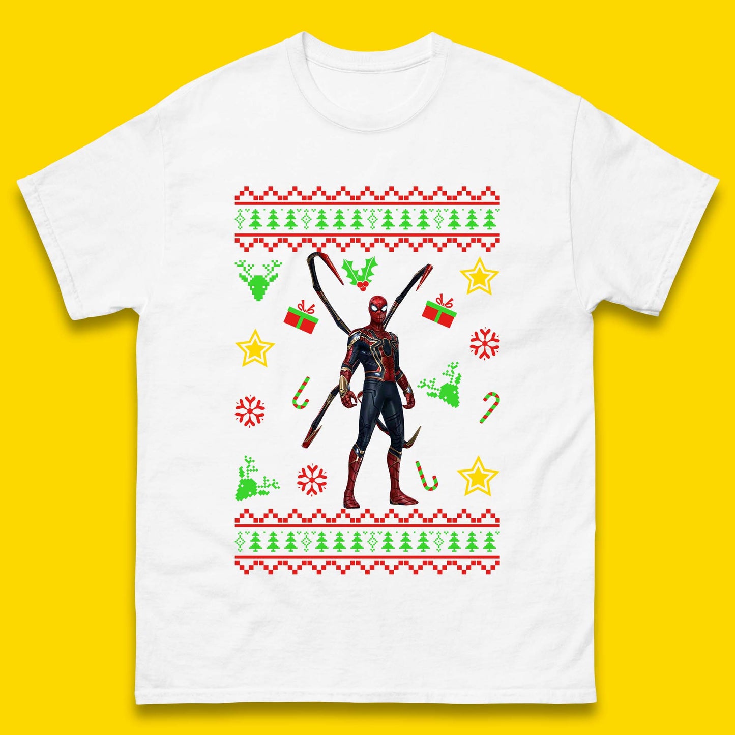 Spiderman Christmas Mens T-Shirt