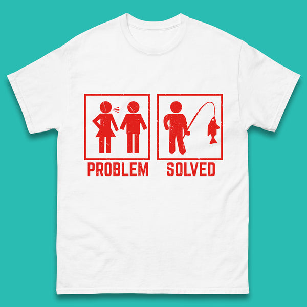 Problem Solved Fishing Funny Relationship Fish Fisherman Fishing Lover Gift Mens Tee Top