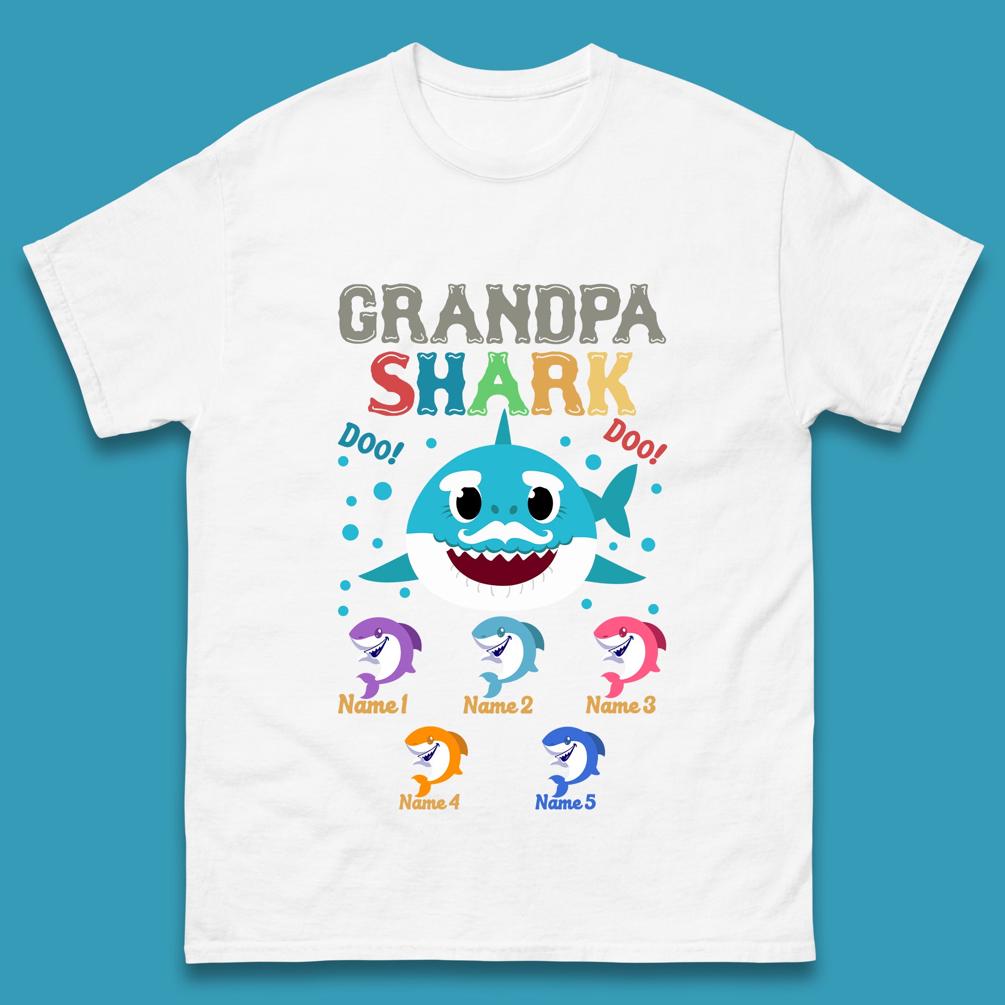 Personalised Grandpa Shark Mens T-Shirt