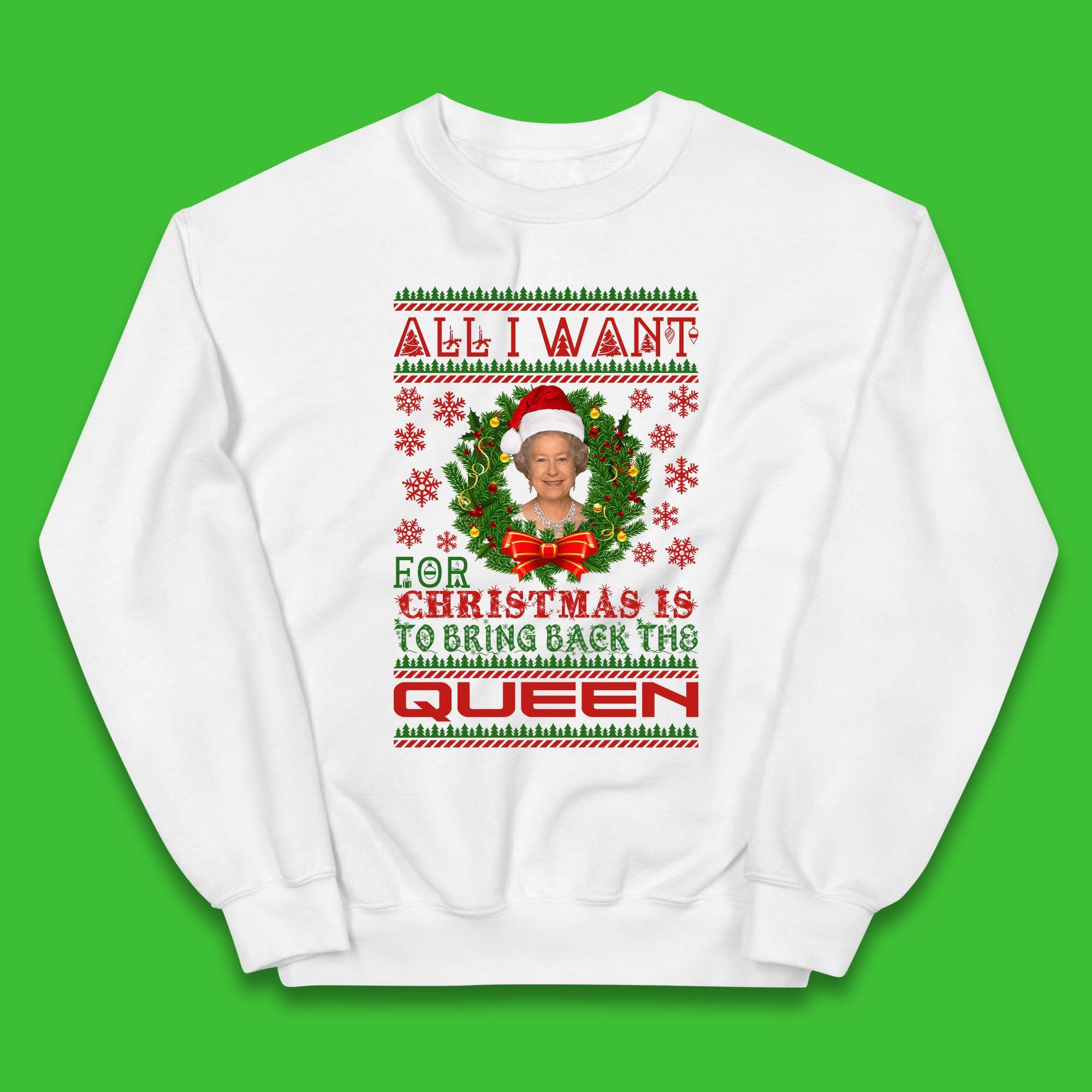 All I Want For Christmas Is To Bring The Back Queen Kids Jumper