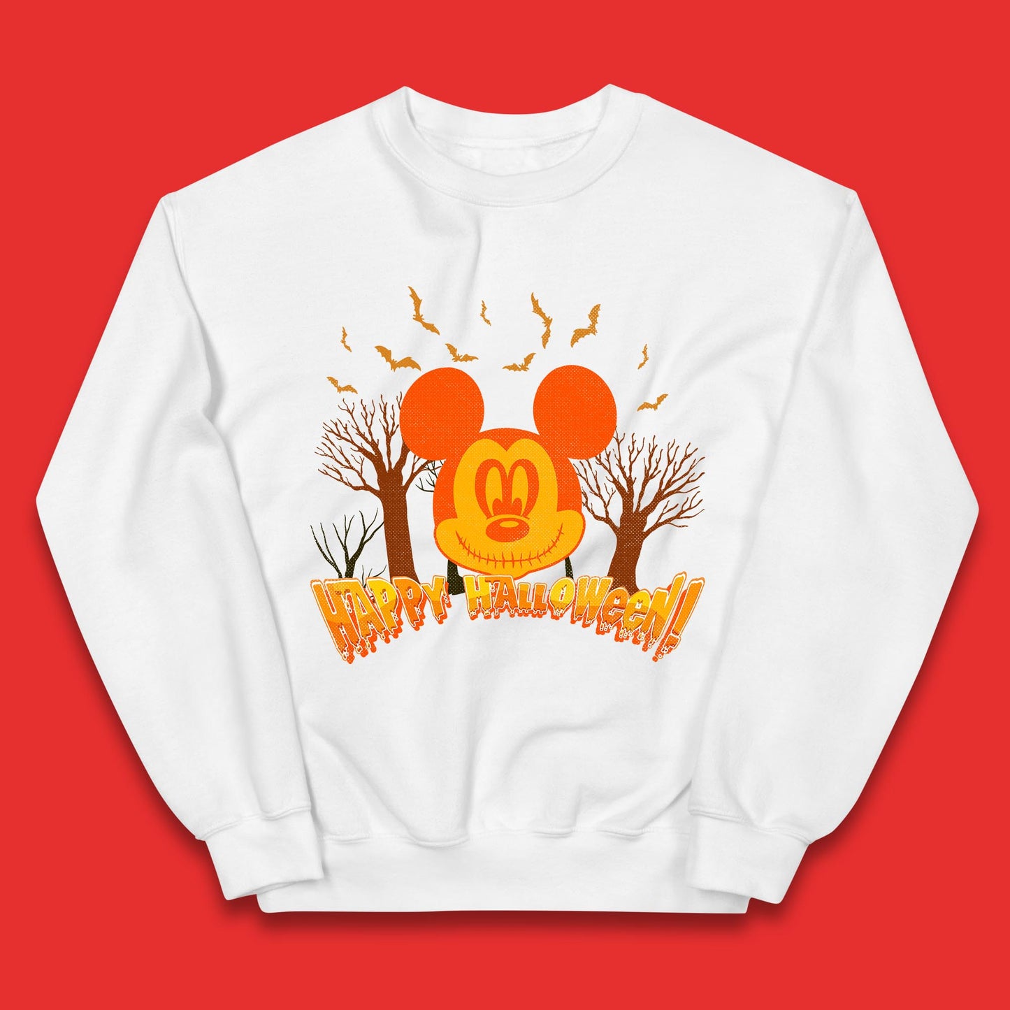 Happy Halloween Mickey Mouse Horror Scary Spooky Jack Face Halloween Disney Trip Kids Jumper