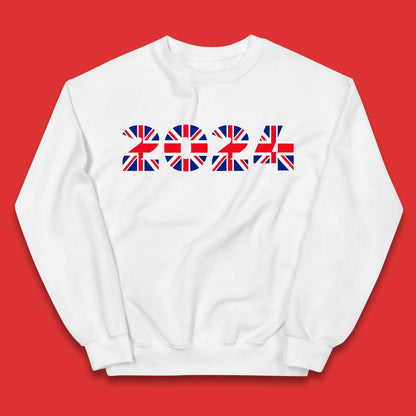 New Year 2024 UK Flag Kids Jumper