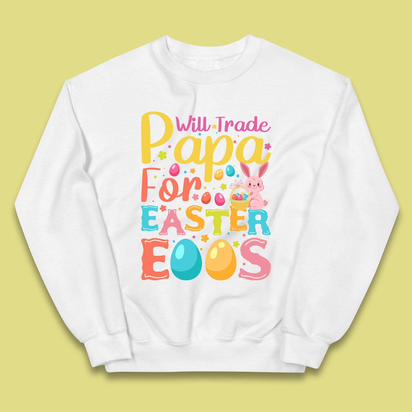Papa For Easter Eggs Kids Jumper