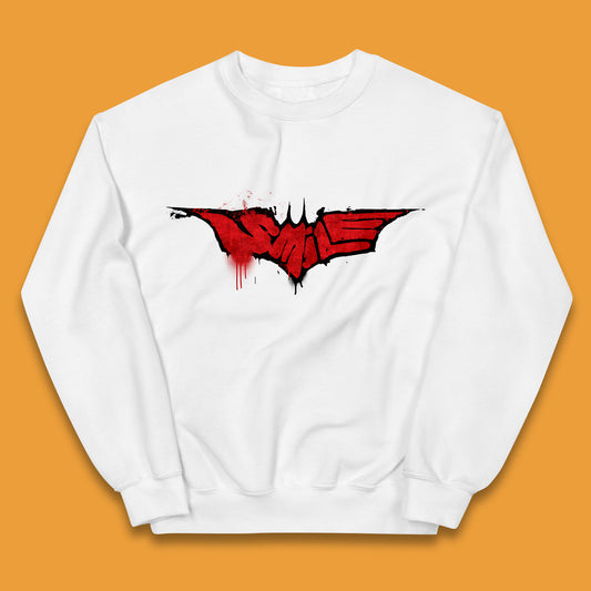 Smile Batman Logo Batman Beyond Superhero Animated Television Series DC Comics Superhero Kids Jumper