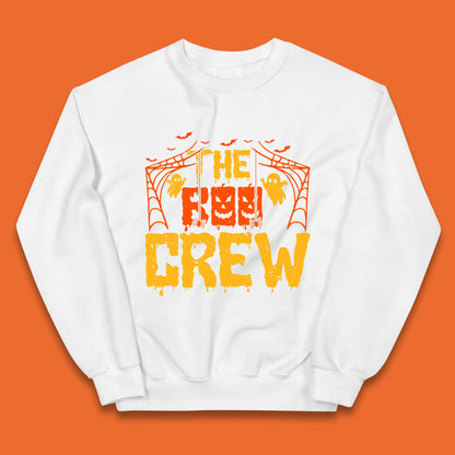 The Boo Crew Halloween Horror Spooky Boo Squad Matching Halloween Costume Kids Jumper