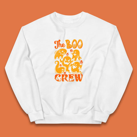 The Boo Crew Halloween Horror Scary Boo Ghost Squad Spooky Vibes Kids Jumper