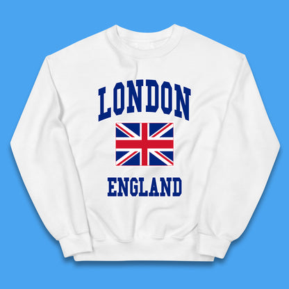 London England Flag Great Britain United Kingdom Uk Union Jack Souvenir British Flag Kids Jumper