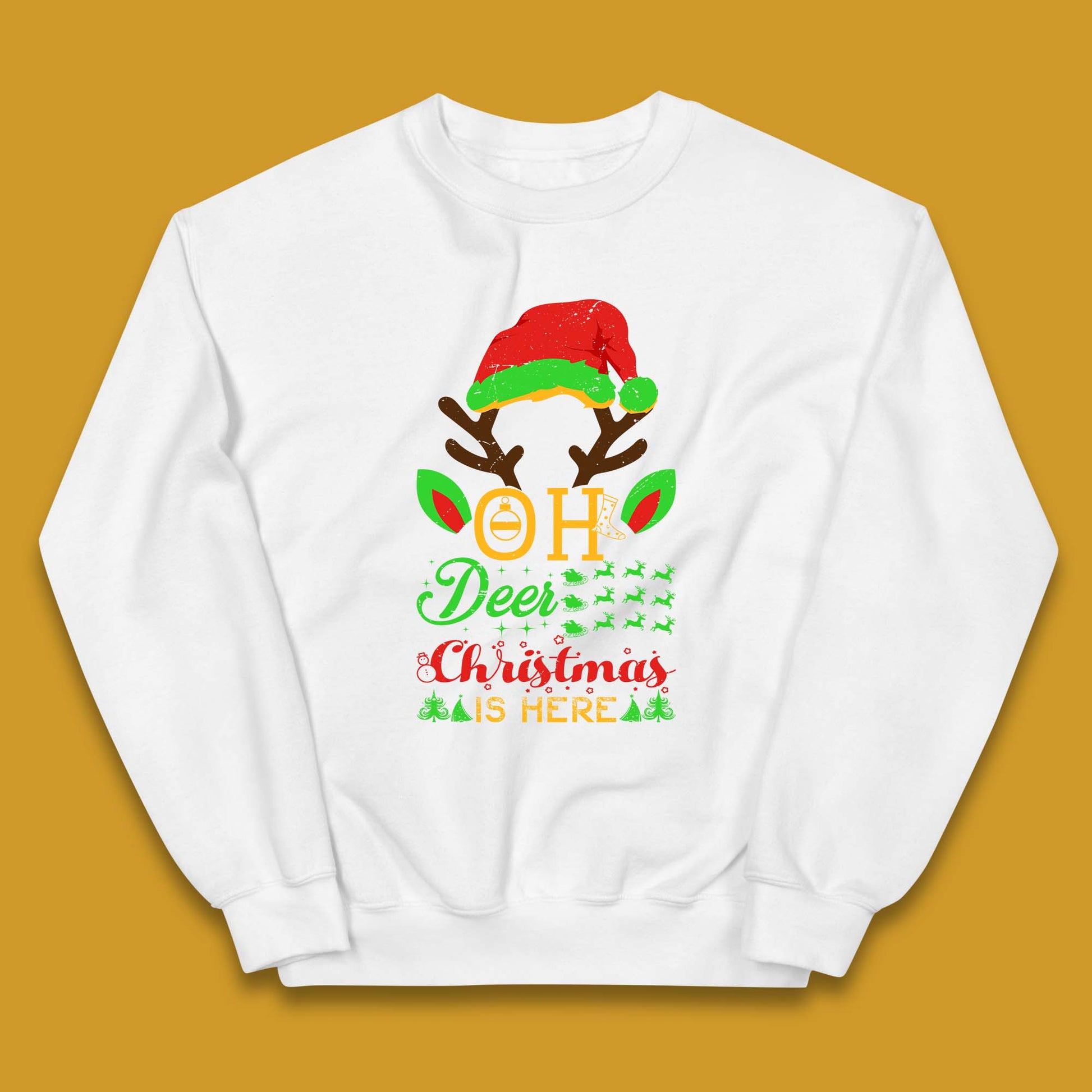 oh deer christmas is here sweater
