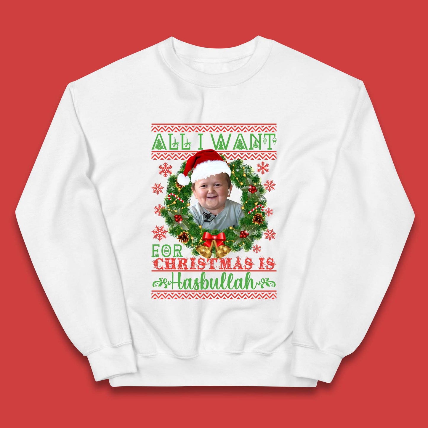 Want Hasbullah For Christmas Kids Jumper