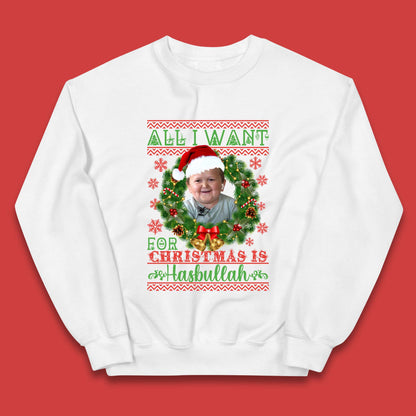 Want Hasbullah For Christmas Kids Jumper