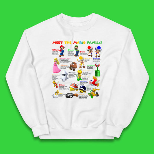 Meet The Mario Family Super Mario Vintage Mario Family Matching Costume Kids Jumper