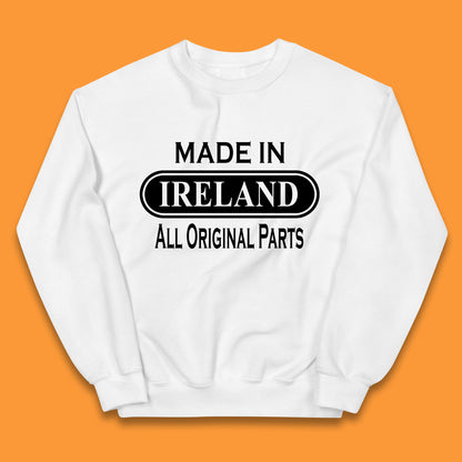 Made In Ireland All Original Parts Vintage Retro Birthday Country In Europe Gift Kids Jumper