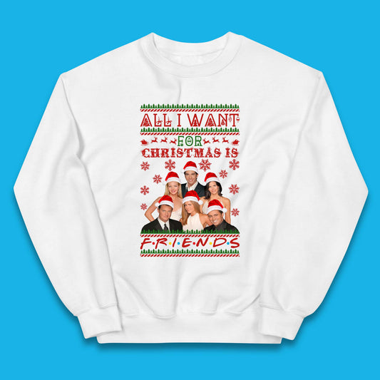 Want Friends For Christmas Kids Jumper