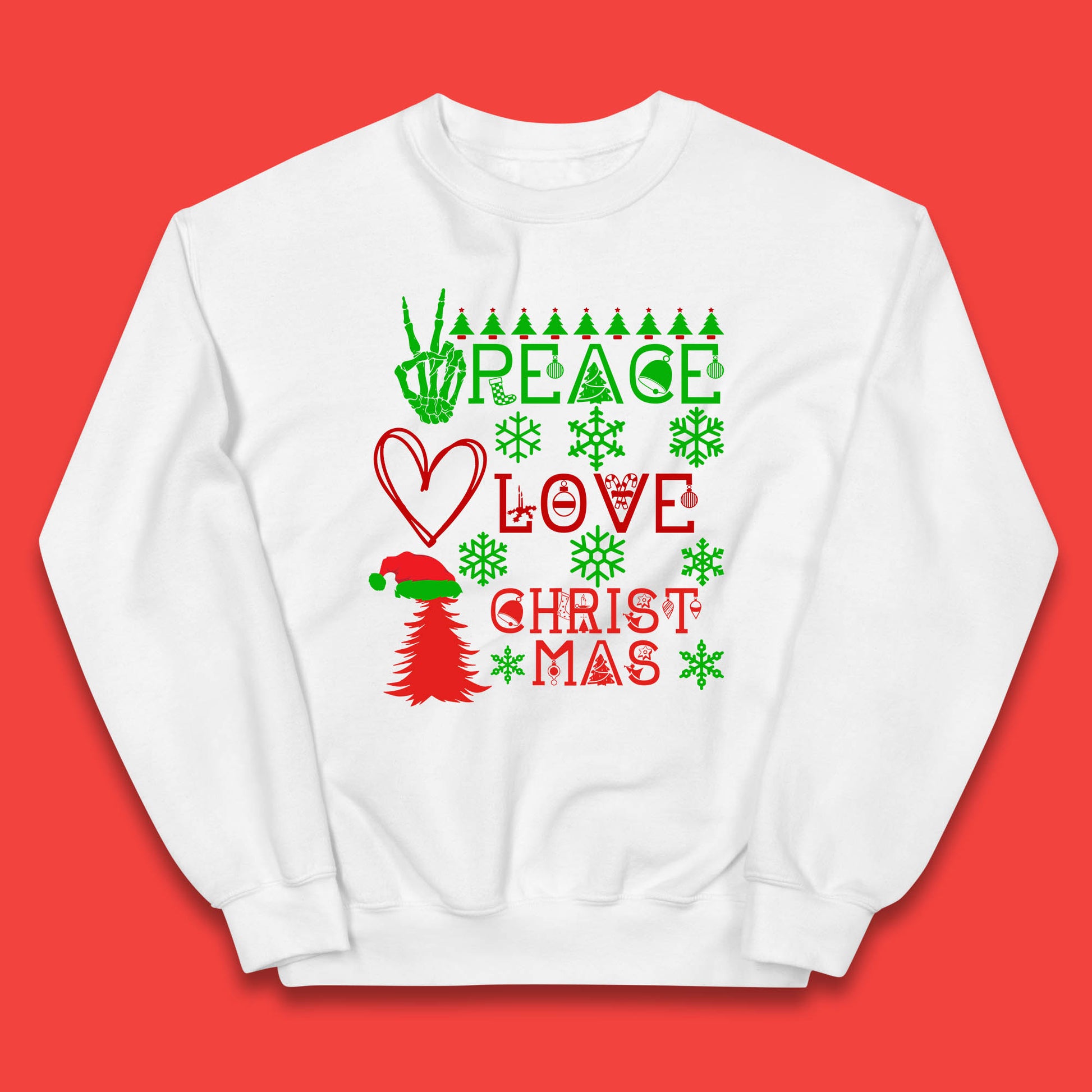 peace love christmas sweater