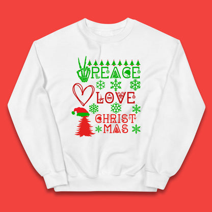 peace love christmas sweater