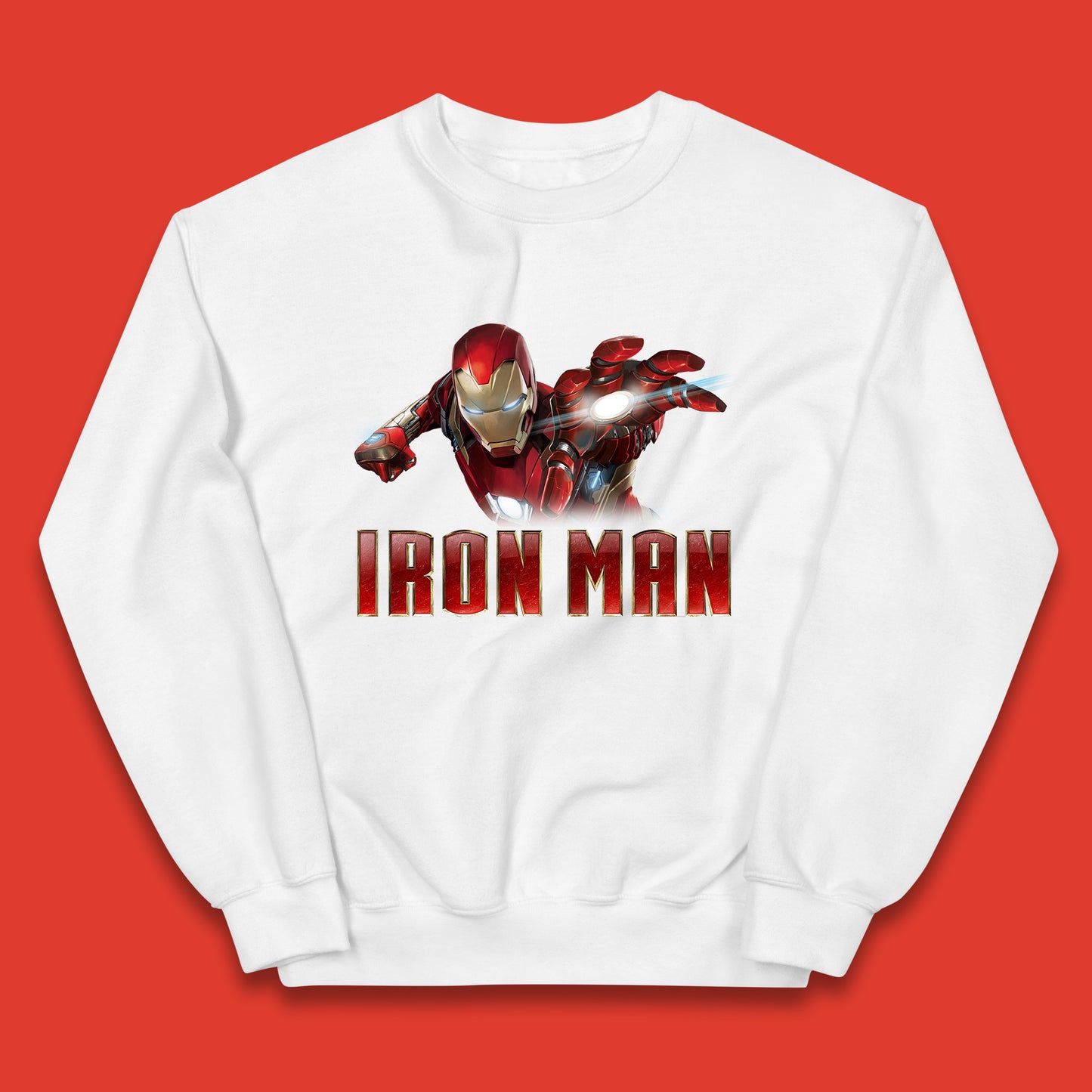 Iron Man Superhero Marvel Avengers Comic Book Character Flaying Iron-Man Marvel Comics Kids Jumper
