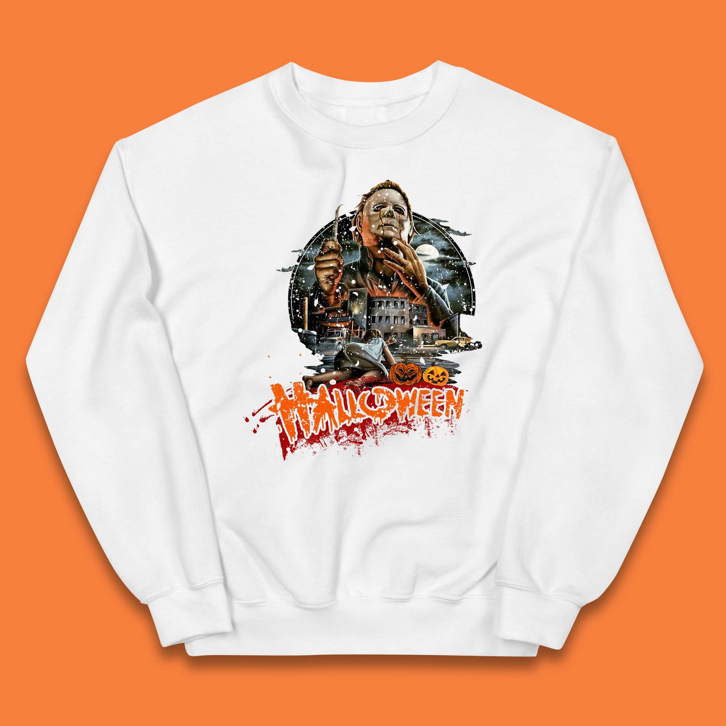 Halloween II The Nightmare Isn't Over Vintage Halloween Movie Poster Micheal Myers Horror Character Kids Jumper