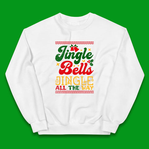 Jingle Bell Jingle All The Way Christmas Happy Holiday Winter Festive Xmas Kids Jumper