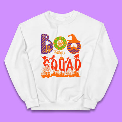 Boo Squad Halloween Matching Costume Horror Boo Crew Kids Jumper