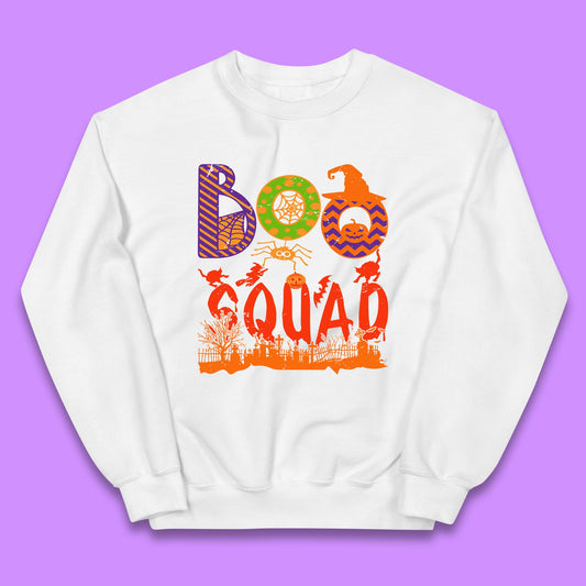 Boo Squad Halloween Matching Costume Horror Boo Crew Kids Jumper