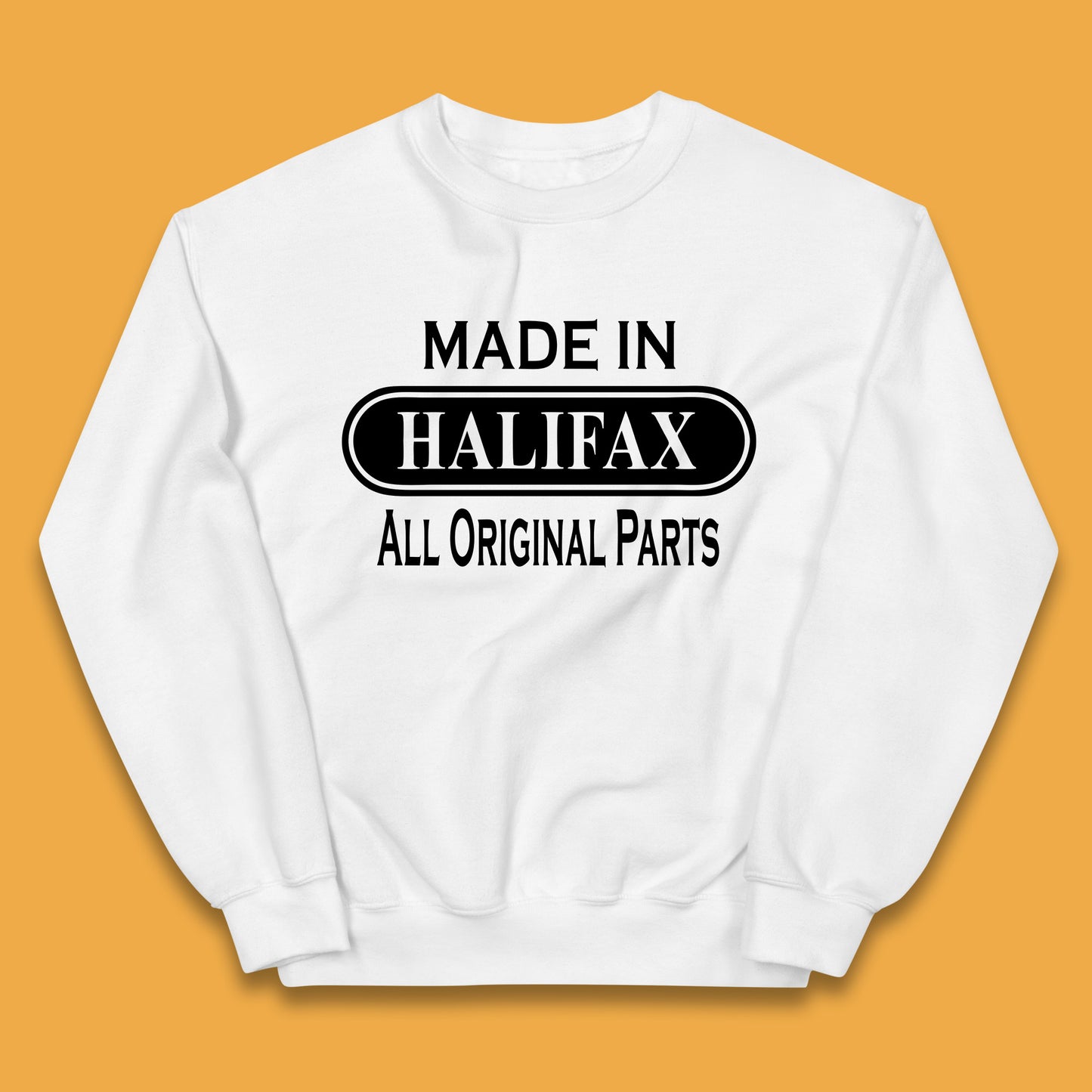 Made In Halifax All Original Parts Vintage Retro Birthday Town in  West Yorkshire, England Gift Kids Jumper