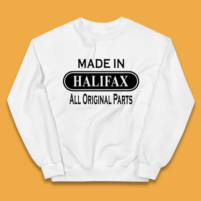 Made In Halifax All Original Parts Vintage Retro Birthday Town in  West Yorkshire, England Gift Kids Jumper