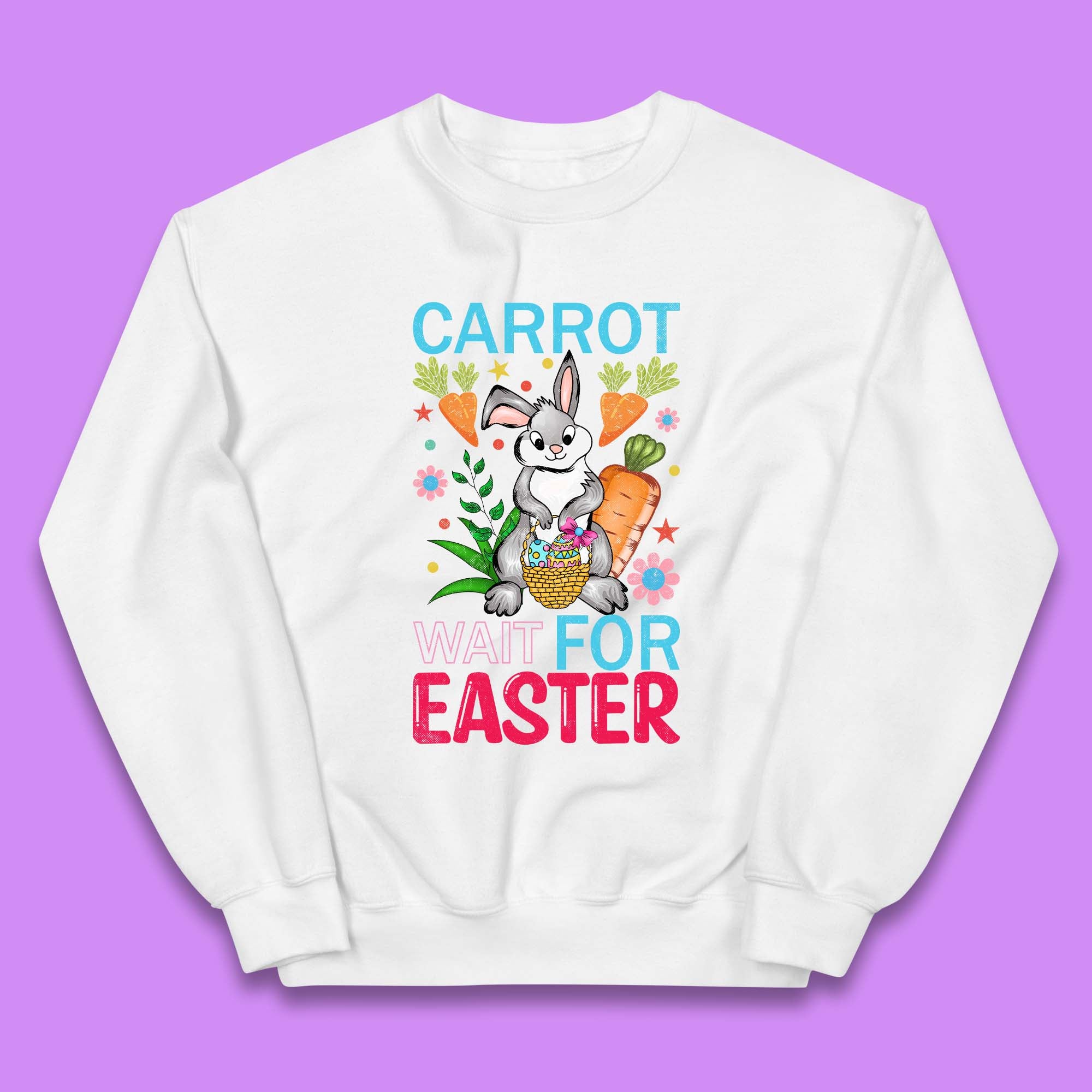 Carrot Wait For Easter Kids Jumper