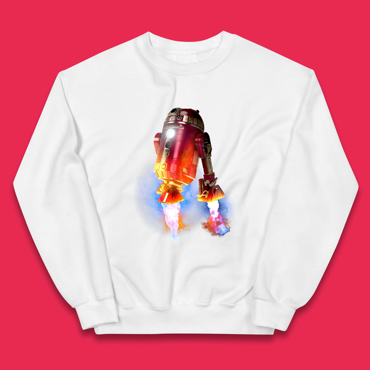 R2-D2 Ready To Fly Iron Man Spoof Sci-fi Action Adventure Movie Character  Star Wars 46th Anniversary Kids Jumper