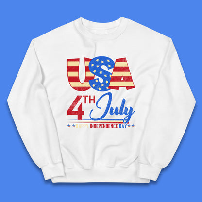 USA 4th July Happy Independence Day Celebration Patriotic Kids Jumper