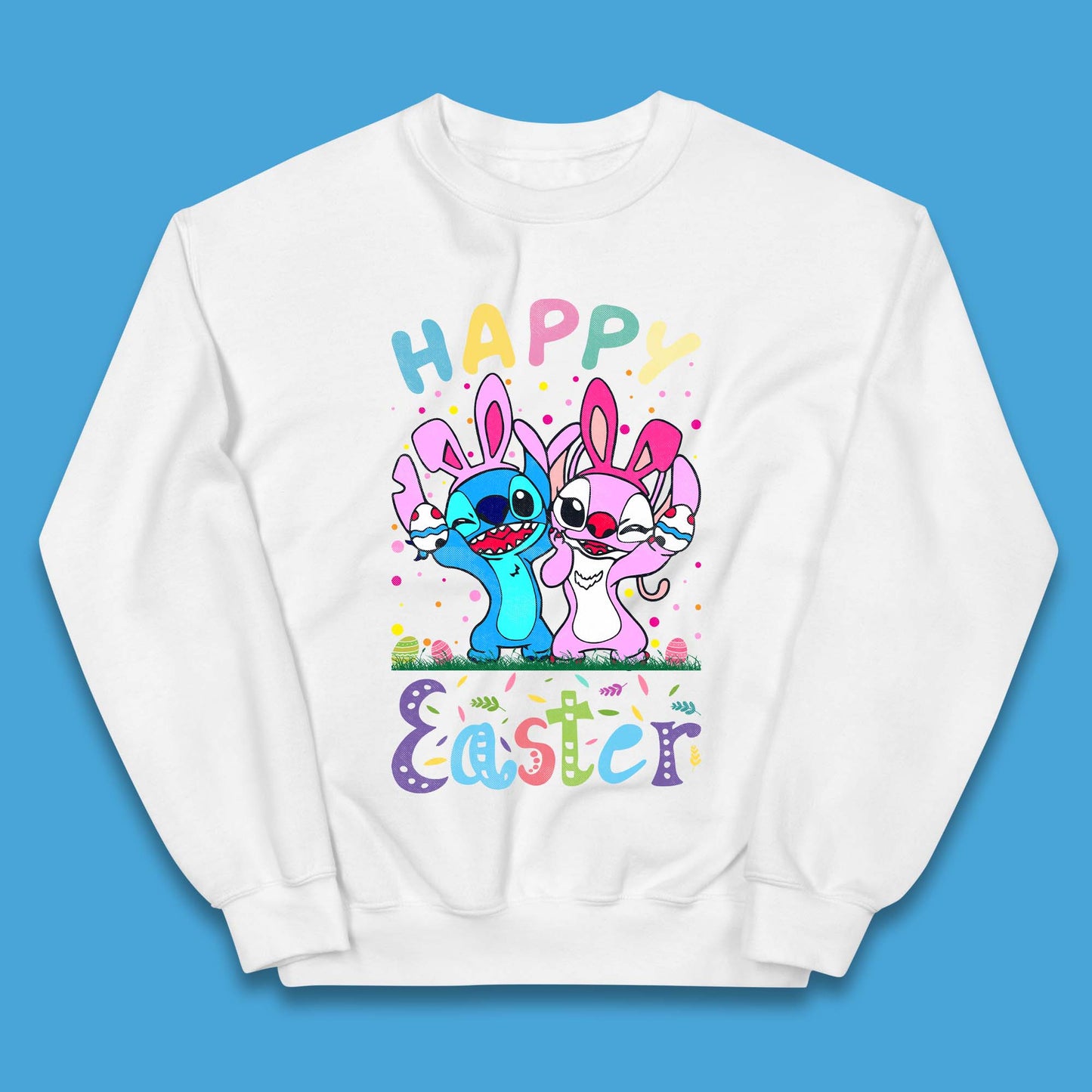 Happy Easter Stitch Kids Jumper