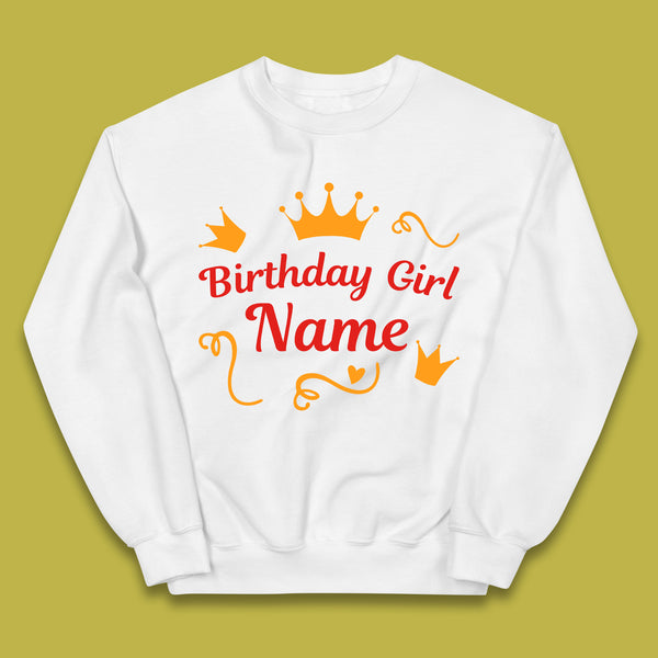 Personalised Birthday Girl Kids Jumper