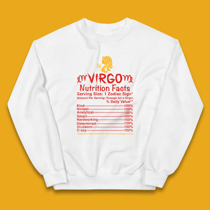 Virgo Nutrition Facts Kids Jumper