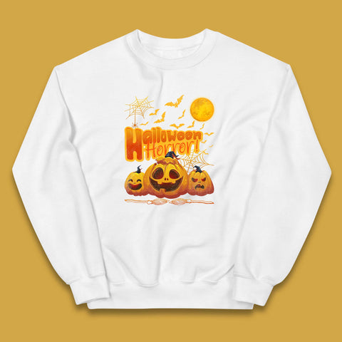 Happy Halloween Jack-o-lantern Horror Scary Monster Pumpkins Kids Jumper