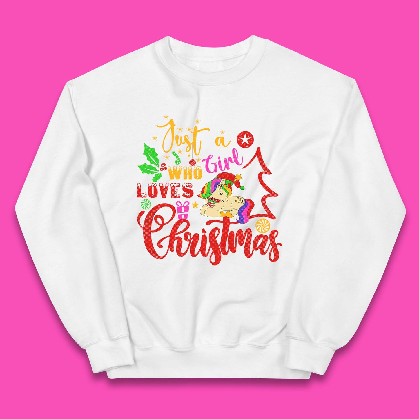 Unicorn Christmas Kids Jumper